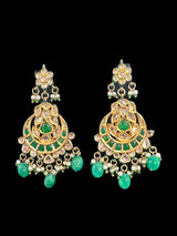 DER511 Sabya kundan Meenakari earrings ( READY TO SHIP )