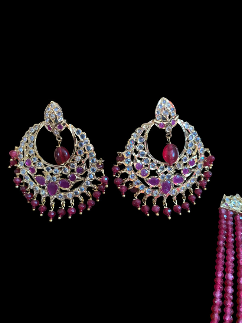 Noor bridal set in rubies (SHIPS IN 4 WEEKS )