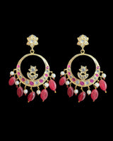 Mahjabeen Traditional Ruby Quartz Chandbali Choker Set – Gold Plated Polki Jewelry ( READY TO SHIP )