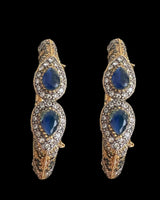 BG807 SALWA zircon bangles -Blue , openable ( READY TO SHIP )