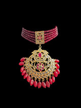 C505 zimal choker in ruby ( READY TO SHIP )