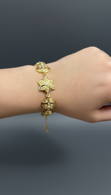 Jahanara freshwater pearl bracelet in gold plated silver ( READY TO SHIP )