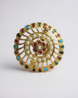 Navratan Gold-Plated Silver Ring – Vibrant Elegance in Every Stone ( READY TO SHIP )