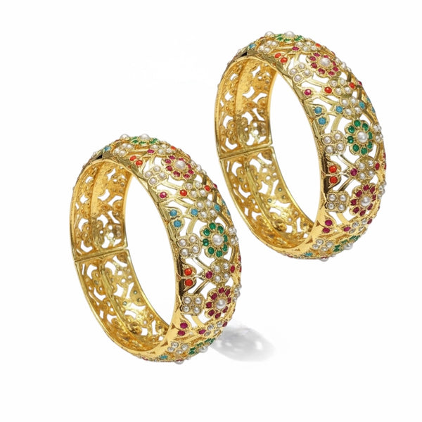 B305A Navratan Shibra Bangles ( READY TO SHIP  )