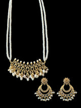 PS520 Hyderabadi / Nizami tirmani in fresh water pearls with chandbali( READY TO SHIP )