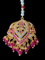 NS59 Taseen necklace set ( rubies ) (SHIPS IN 4 WEEKS )