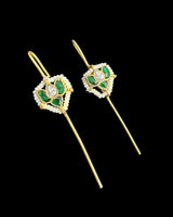 EC4 Gold-Plated Pachi Kundan Ear Cuff – Delicate & Lightweight Elegance ( READY TO SHIP )