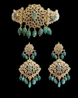 Lekha bridal set in pearls and emeralds ( READY TO SHIP )