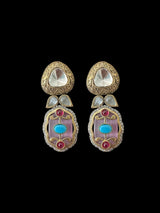 C340 Antique plated choker set in multicolor ( READY TO SHIP )