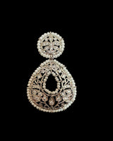 ERS5 silver plated  chandbali earrings ( READY TO SHIP )
