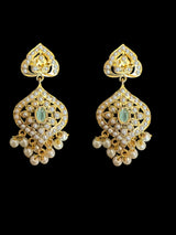 Jadau pendant earrings - mint  ( READY TO SHIP )
