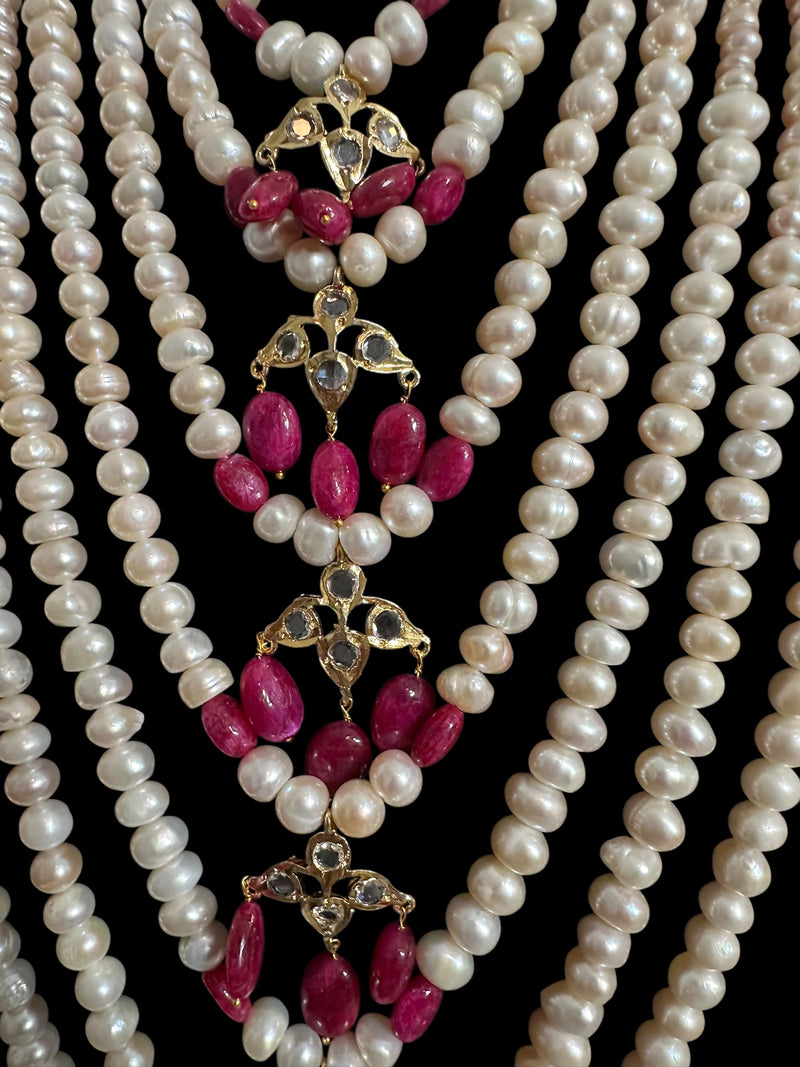 INSIA BRIDAL SET IN RUBY  ( READY TO SHIP  )