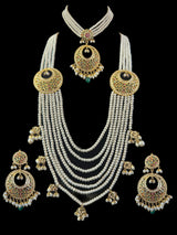 MUNIRA bridal set in Navratan ( READY TO SHIP )