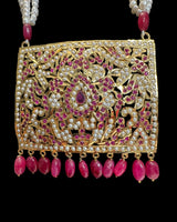 DLN140 Gold-Plated Pendant & Earrings Set with Tika (READY TO SHIP )