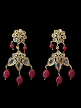 DLN105 Erica pathani haar with earrings in rubies  ( READY TO SHIP )