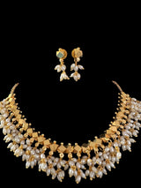 DNS148 gold plated necklace with pearls ( READY TO SHIP )