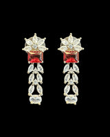 Silver plated  necklace set - Ruby  ( READY TO SHIP )