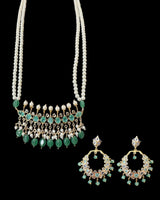 PS563 Tirmani in mint stones and beads with shell pearls ( READY TO SHIP )