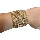 Broad Gold-Plated Mango Motif Kadhas (Set of 2) ( READY TO SHIP )