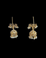 Gold-Plated Silver jhumka Earrings with Freshwater Pearls ( READY TO SHIP)