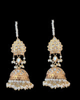 ER17 Thapa kundan jhumka earrings ( READY TO SHIP )