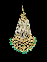 DJHR89 Gold plated high quality Polki jhoomar  ( READY TO SHIP )