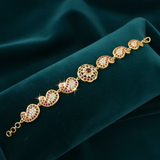 Ruby & Freshwater Pearl Gold-Plated Silver Bracelet ( READY TO SHIP )