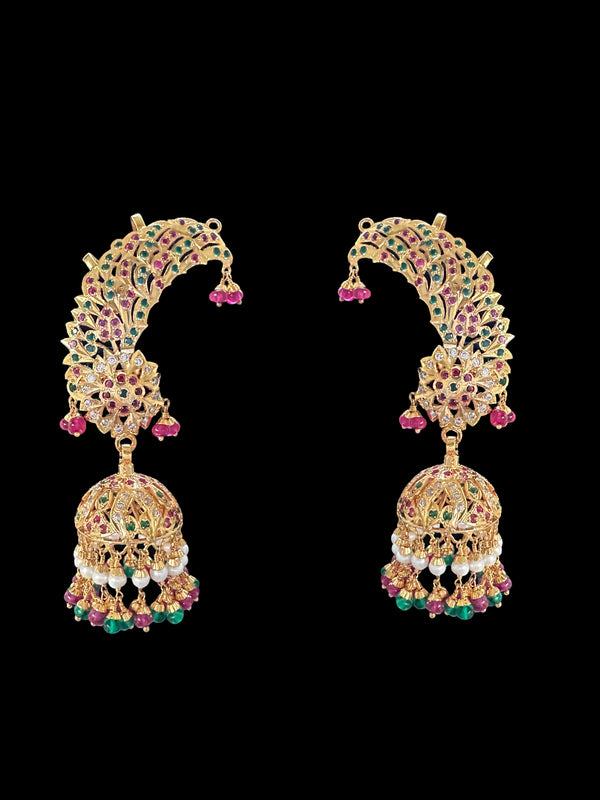 Gold plated silver kaanphool / ear cuffs ( READY TO SHIP) (Copy)
