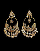 Jadau necklace set in sapphire turquoise combination ( READY TO SHIP )