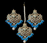 DJET106 Afreen feroza  earrings tika ( READY TO SHIP )