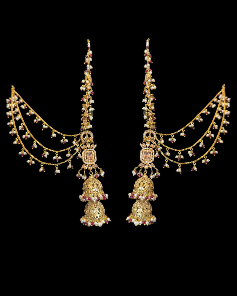 Shiza bridal set in ruby pearl ( READY TO SHIP )