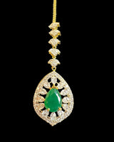 Fareena bridal set in ruby emerald sapphire ( READY TO SHIP )