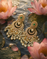 ERS1 Hoor Chandbali earrings in pearls ( READY TO SHIP )