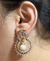 DER910 Chandbali Earrings – 4 Color Options | Lightweight & Elegant ( READY TO SHIP )