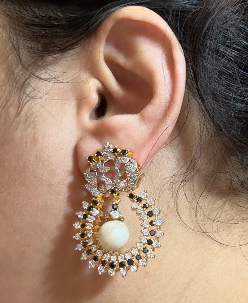 DER910 Chandbali Earrings – 4 Color Options | Lightweight & Elegant ( READY TO SHIP )