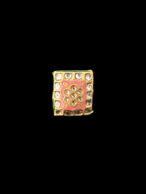 DJR121  Kundan meenakari ring ( READY TO SHIP )