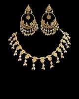 Jadau necklace set in pearls ( READY TO SHIP )