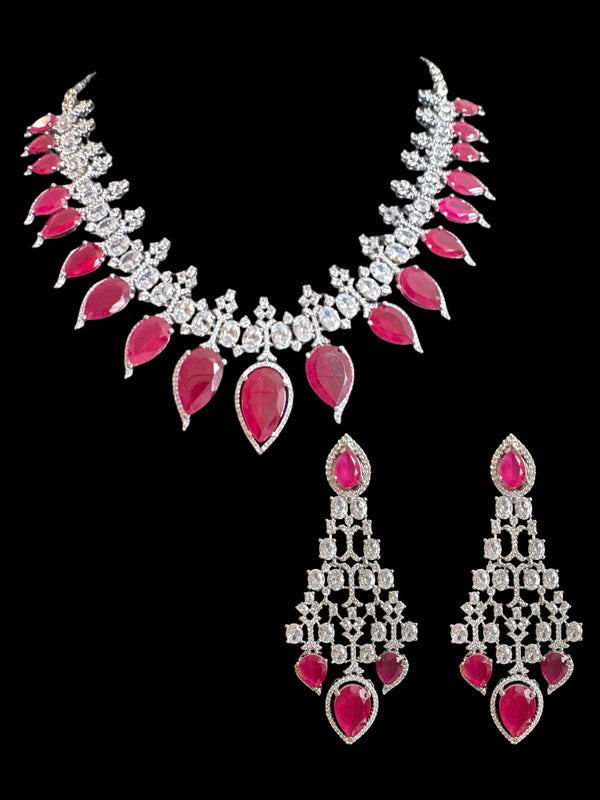 DNS135 Bridal necklace set in Cz ( READY TO SHIP )