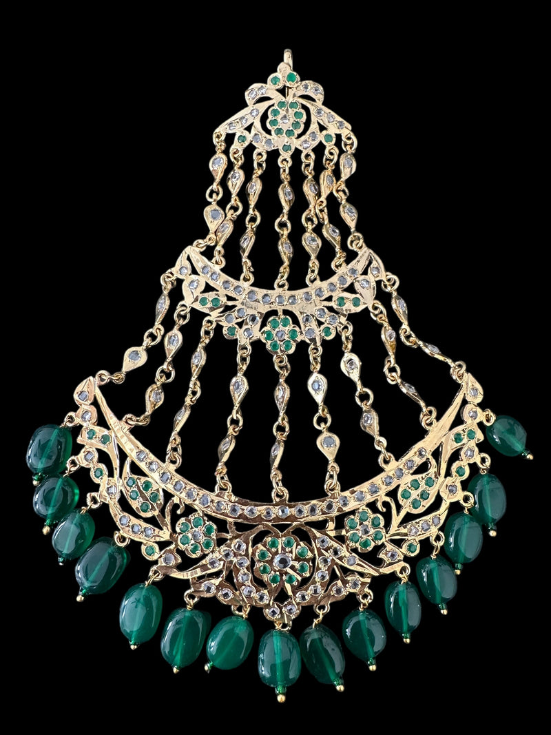 DJHR123 ANAITA Jhoomar in emerald  ( READY TO SHIP )