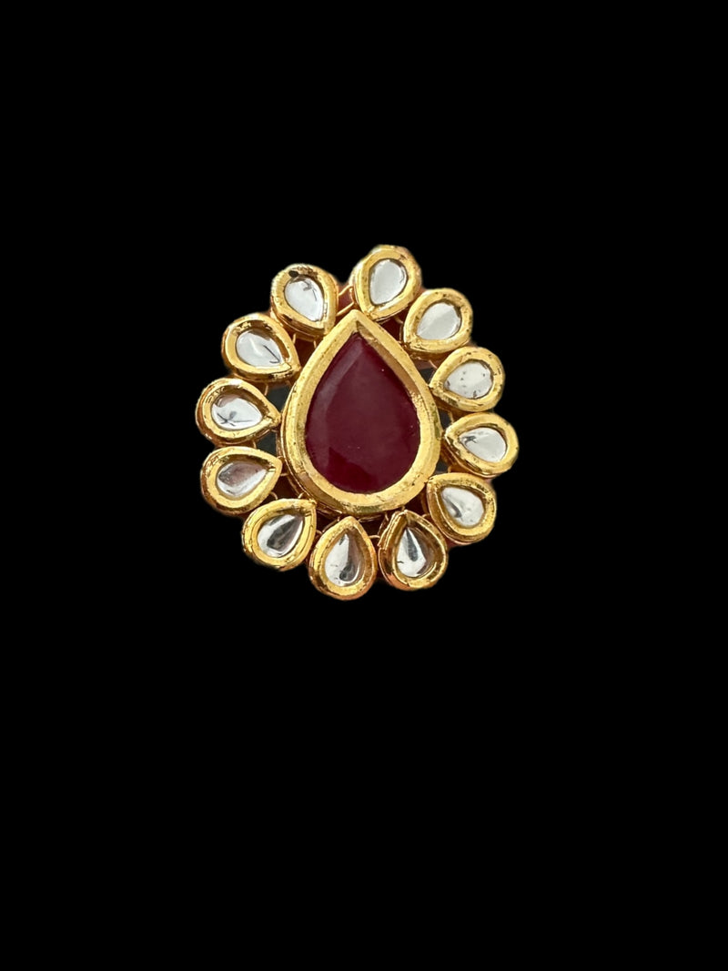 DJR122 Kundan statement ring ( READY TO SHIP )