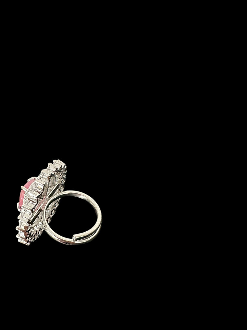 DJR141 Cz silver plated  ring ( READY TO SHIP)