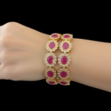 Hyderabadi gold plated bangles - Ruby( READY TO SHIP )