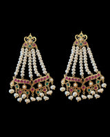 Hareem Ruby emerald fresh water pearl rani haar ( SHIPS IN 4 WEEKS  )