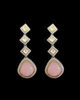 DER765 Victorian style earrings - Pink ( READY TO SHIP )