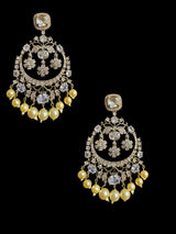 DER701 Sanya gold plated chandbali with pearls ( READY TO SHIP )