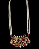 PS558 Hyderabadi / Nizami tirmani in fresh water pearls with chandbali( READY TO SHIP )