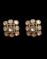 DNS508 Rose Gold Plated Polki Necklace Set – Lightweight Elegant Jewelry ( READY TO SHIP )