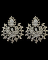 Subhana silver plated chandbali earrings tika set  ( READY TO SHIP )