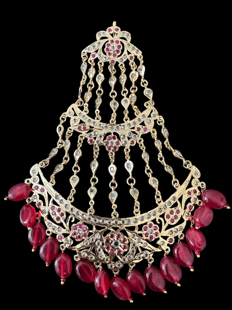 DJHR129 ANAITA Jhoomar in Ruby  ( READY TO SHIP )