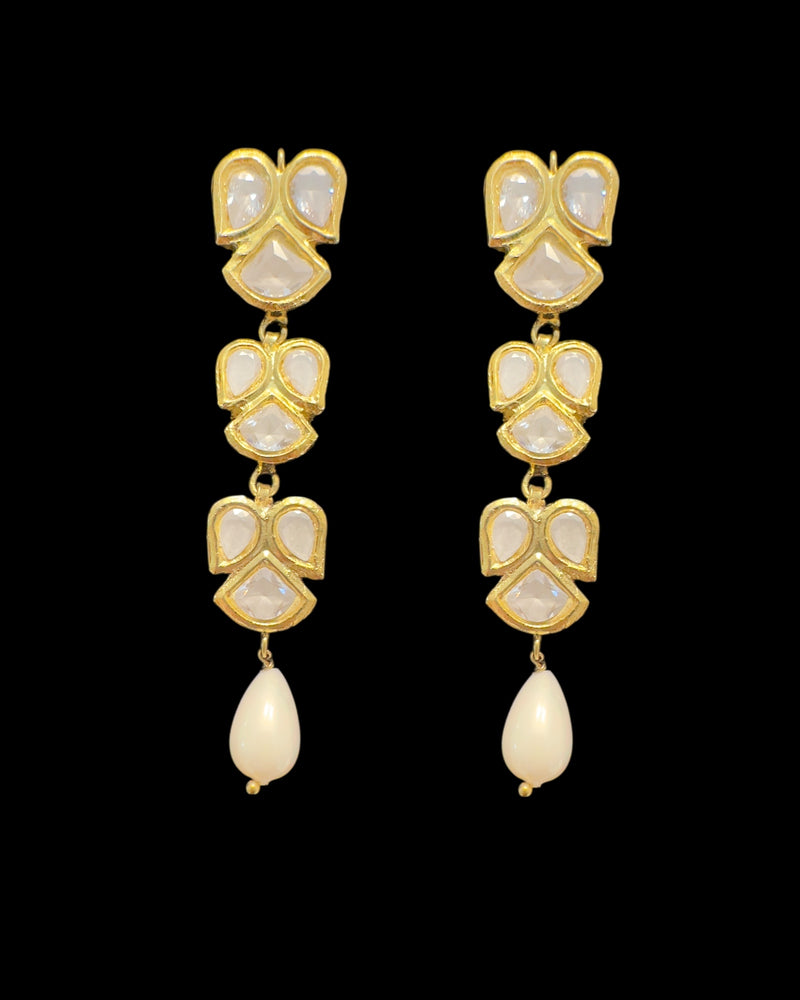 DLN142 Gold-Plated Kundan Mala Set – High-Quality CZ Stones | Single Line Elegance ( READY TO SHIP )